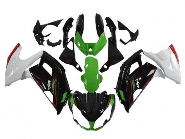 Carena Moto Kawasaki Ninja 650 EX650 2012-2016 - Verde Nero Bianco Rosso