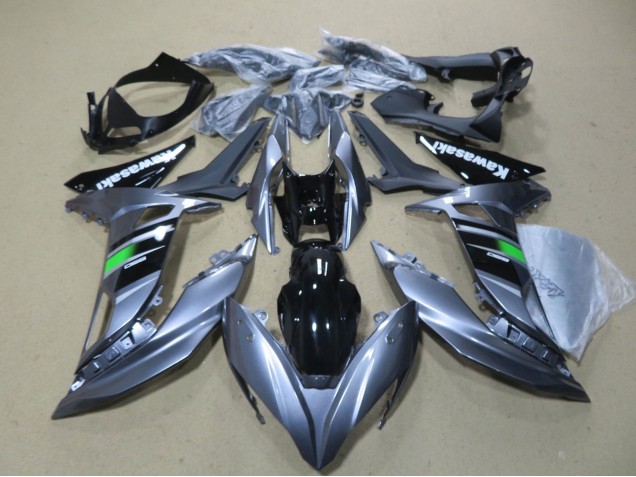Carena Moto Kawasaki Ninja 650 EX650 2017-2019 - Grigio Lucido Verde Nero Bianco