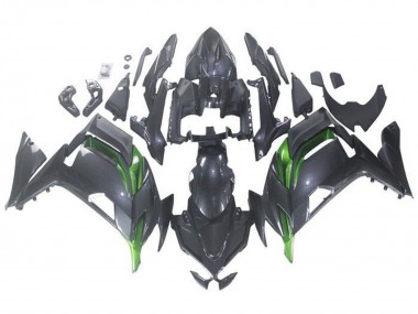 Carena Moto Kawasaki Ninja 650 EX650 2020-2024 - Falso Fibra di Carbonio Verde