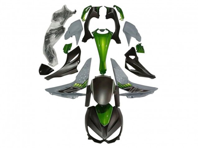 Carena Moto Kawasaki Z1000 2014-2019 - Verde Grigio Nero Opaco