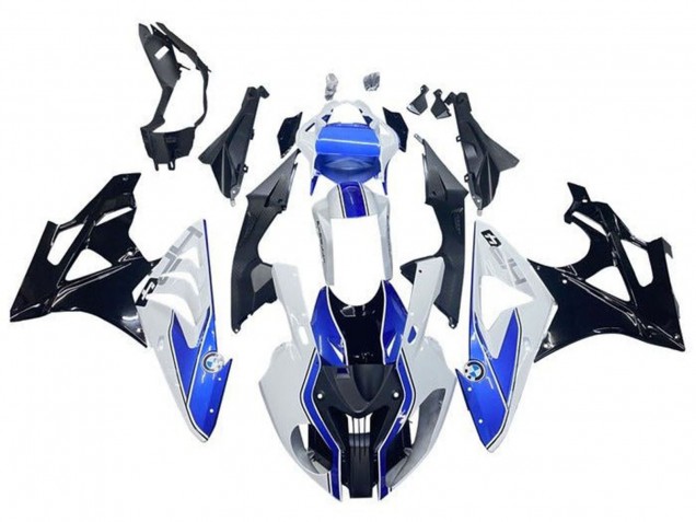 Carena Moto BMW S1000RR 2009-2014 - Bianco Blu Nero Lucido HP