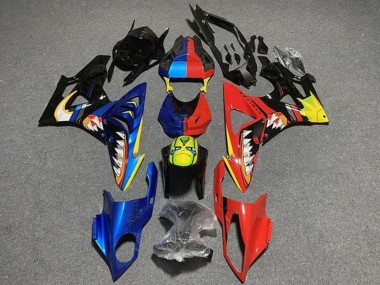 Carena Moto BMW S1000RR 2009-2014 - Blu Rosso Giallo Nero Squalo