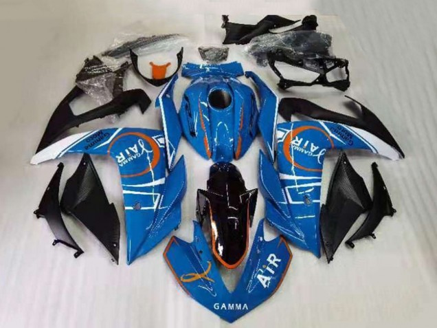 Carene Moto Yamaha YZF R3 2015-2018 - Blu Bianco Nero Arancia