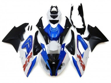 Carena Moto BMW S1000RR 2017-2018 - Bianco Blu Nero Opaco Gessato RR