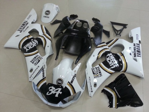 Carene Moto Yamaha YZF R6 1998-2002 - Bianco Nero Motul Lucky Strike 34