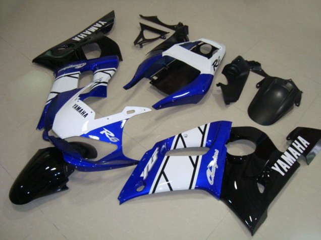 Carene Moto Yamaha YZF R6 1998-2002 - Bianco Blu Nero Lucido Champions