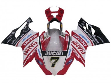 Carena Moto Ducati Panigale 1199 2011-2014 - Bianco Rosso Nero Lucido Fiamm Tim 7