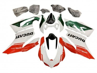 Carena Moto Ducati Panigale 899 2011-2014 - Bianco Verde Rosso Banda