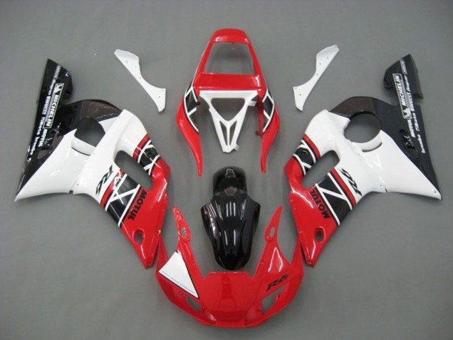 Carene Moto Yamaha YZF R6 1998-2002 - Bianco Rosso Nero Lucido