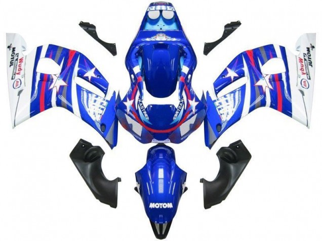 Carene Moto Yamaha YZF R6 1998-2002 - Bianco Blu Rosso Fiat Motul