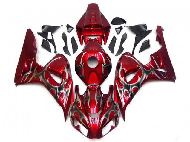 Carena Moto Honda CBR1000RR 2006-2007 - Rosso Argento Tribal