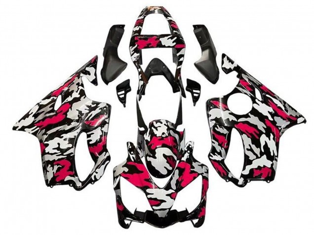 Carena Moto Honda CBR600 F4i 2001-2003 - Nero Rosso Grigio Camouflage
