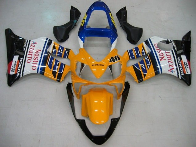 Carena Moto Honda CBR600 F4i 2001-2003 - Giallo Bianco Blu Nero Lucido Nastro Azzurro