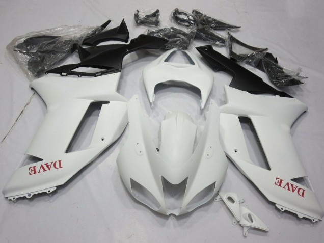 Carena Moto Kawasaki ZX6R 2007-2008 - Bianco Opaco Rosso