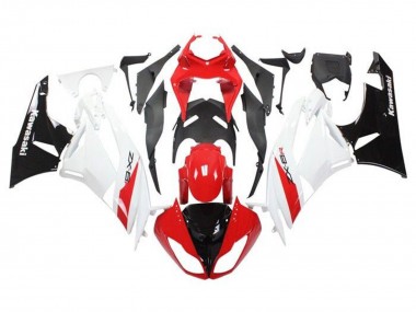 Carena Moto Kawasaki ZX6R 2009-2012 - Rosso Bianco Nero