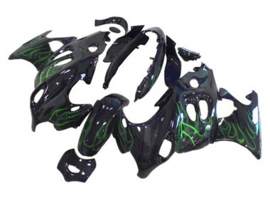Carena Moto Suzuki GSX600F/GSX750F 2004-2006 - Nero Lucido Verde Fiamma
