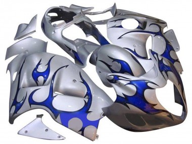 Carena Moto Suzuki GSXR1000 1996-2007 - Argento Blu Tribal