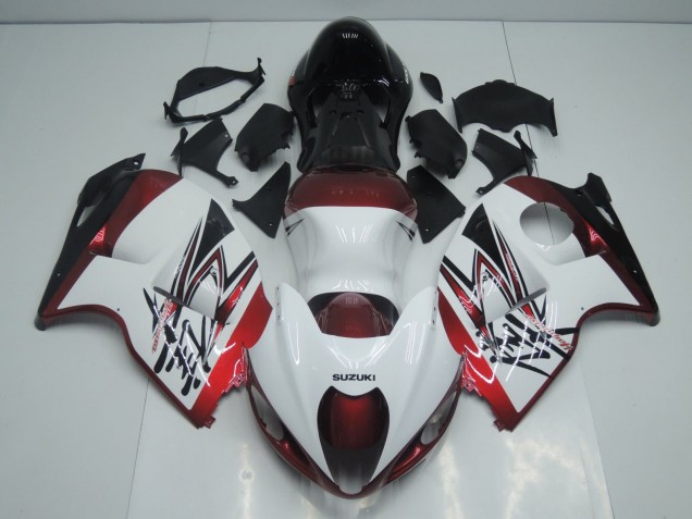 Carena Moto Suzuki GSXR 1300 Hayabusa 1996-2007 - Bianco Caramella Rosso Nero