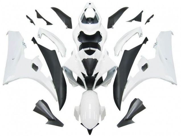 Carene Moto Yamaha YZF R6 2006-2007 - Bianco Nero Opaco