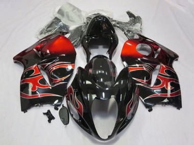 Carena Moto Suzuki GSXR1000 1996-2007 - Nero Lucido Rosso Tribal