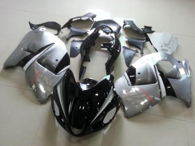 Carena Moto Suzuki GSXR1000 1996-2007 - Nero Lucido Argento Chrome