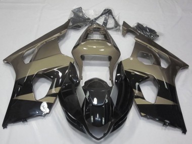 Carena Moto Suzuki GSXR 1000 2003-2004 - Nero Lucido Taupe Marrone