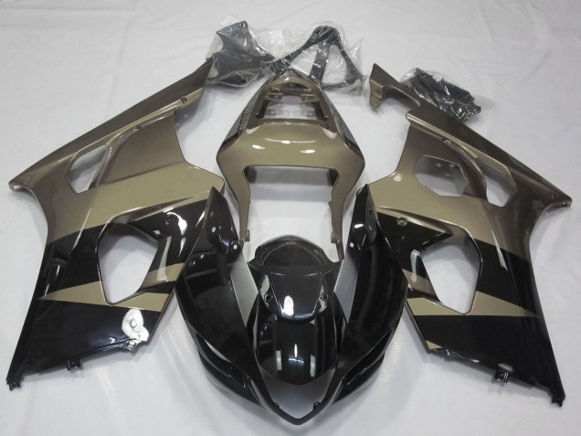 Carena Moto Suzuki GSXR 1000 2003-2004 - Nero Lucido Taupe Marrone