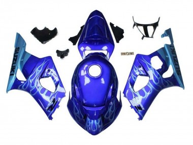 Carena Moto Suzuki GSXR 1000 2003-2004 - Blu Azzurro Chiaro Bianco Fiamma