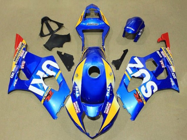 Carena Moto Suzuki GSXR 1000 2003-2004 - Blu Giallo Rosso Bianco Motul