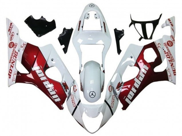 Carena Moto Suzuki GSXR 1000 2003-2004 - Bianco Rosso Jordan