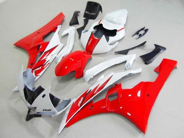 Kit Carene Moto ABS Yamaha YZF R6 2006-2007 - Bianco Rosso