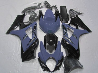Carena Moto Suzuki GSXR 1000 2007-2008 - Argento Blu Nero Lucido