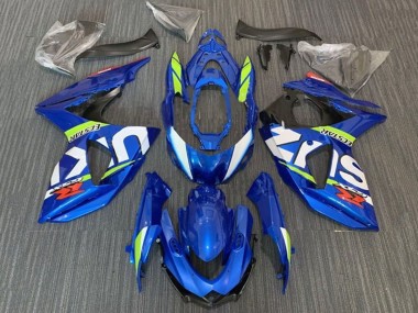 Carena Moto Suzuki GSXR 1000 2009-2016 - Blu Neon Verde Bianco Ecstar