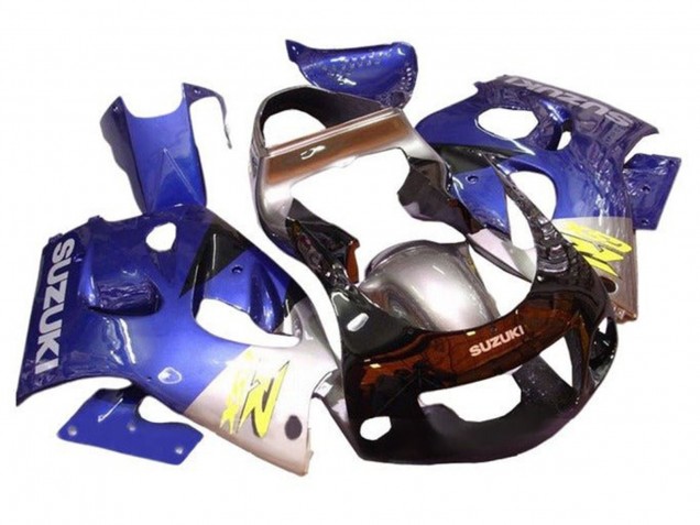 Carena Moto Suzuki GSXR 600 / GSXR 750 1996-2000 - Blu Argento Nero