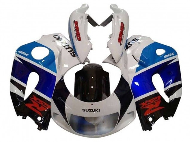 Carena Moto Suzuki GSXR 600 / GSXR 750 1996-2000 - Bianco Nero Double Blu Rosso