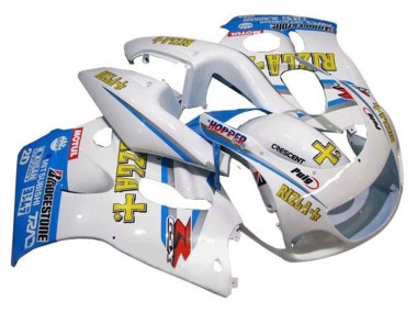 Carena Moto Suzuki GSXR 600 / GSXR 750 1996-2000 - Bianco Blu Giallo Rizla
