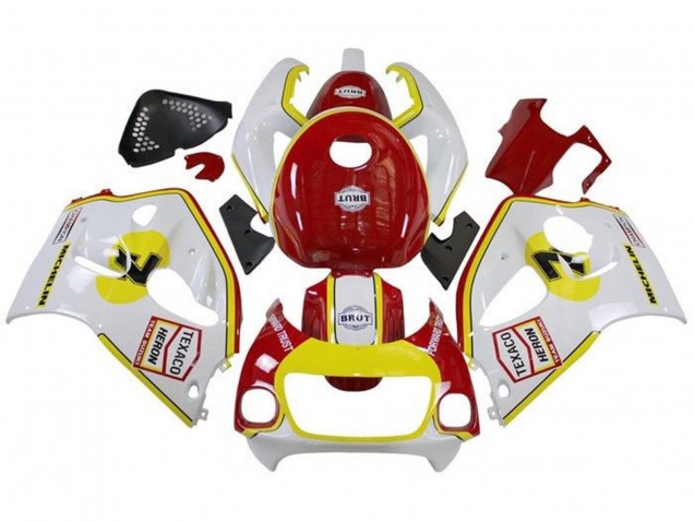 Carena Moto Suzuki GSXR 600 / GSXR 750 1996-2000 - Bianco Rosso Giallo Texaco