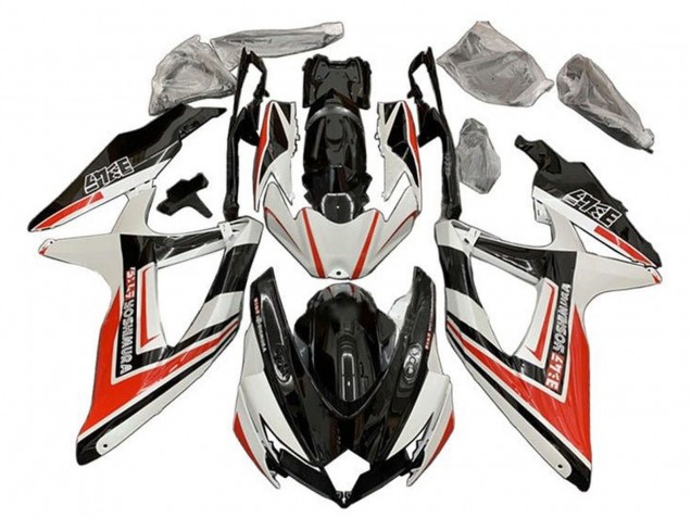 Carena Moto Suzuki GSXR 600 / GSXR 750 2008-2010 - Bianco Arancia Nero Lucido Yoshimura