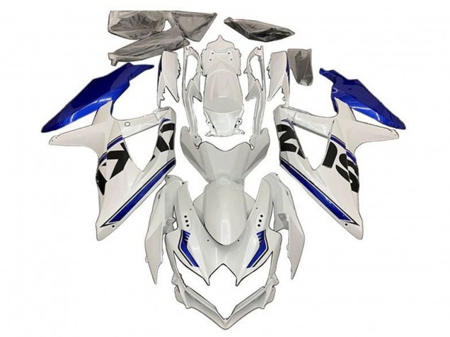 Carena Moto Suzuki GSXR 600 / GSXR 750 2008-2010 - Bianco Blu Nero Banda