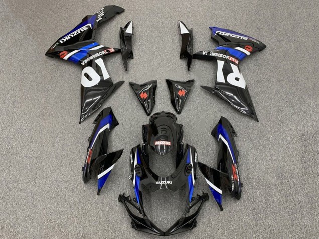 Carena Moto Suzuki GSXR 600 / GSXR 750 2011-2024 - Nero Lucido Blu Bianco Rosso Yoshimura