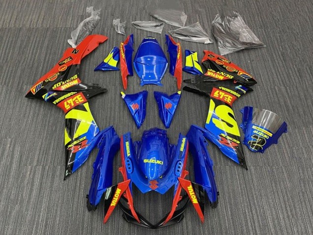 Carena Moto Suzuki GSXR 600 / GSXR 750 2011-2024 - Blu Rosso Giallo Nero