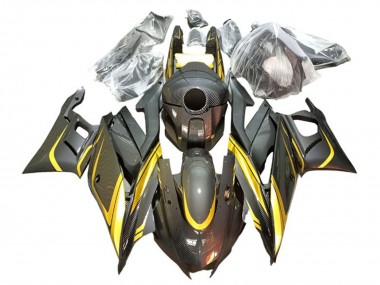 Carena Moto Yamaha YZF R3/R25 2022-2024 - Oro Nero Fibra di Carbonio Stile