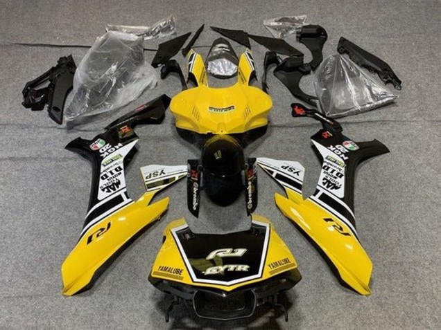 Carena Moto Yamaha YZF 1000 R1 2015-2019 - Giallo Bianco Nero GYTR