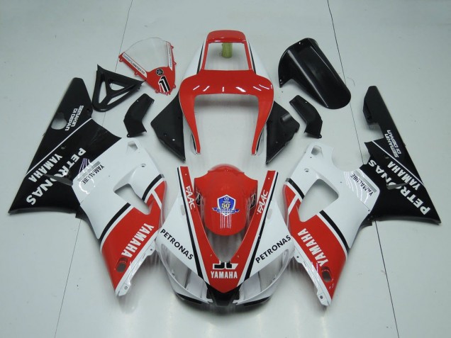 Carena Moto Yamaha YZF 1000 R1 1998-1999 - Rosso Bianco Nero Lucido Petronas Yamalube