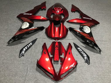 Carena Moto Yamaha YZF 1000 R1 2004-2006 - Rosso Nero Opaco