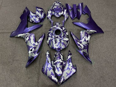 Carena Moto Yamaha YZF 1000 R1 2004-2006 - Viola Bianco Grigio Camouflage