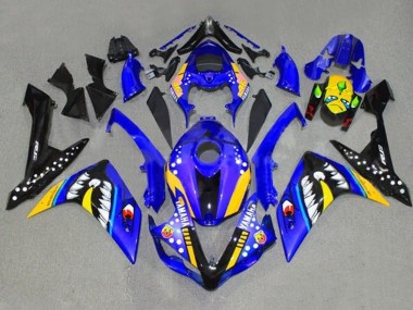 Carena Moto Yamaha YZF 1000 R1 2007-2008 - Blu Giallo Nero Squalo