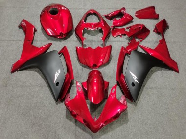Carena Moto Yamaha YZF 1000 R1 2007-2008 - Rosso Nero Opaco