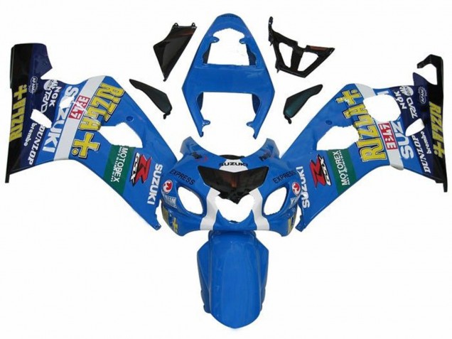 Carena Moto Suzuki GSXR 600 / GSXR 750 2004-2005 - Blu Verde Nero Giallo Rizla