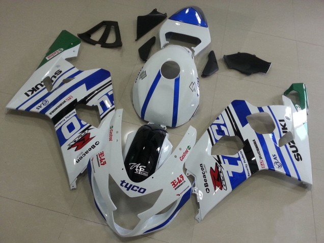 Carena Moto Suzuki GSXR 600 / GSXR 750 2004-2005 - Bianco Blu Nero Verde Tyco